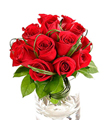 12 Stems Roses with Vase